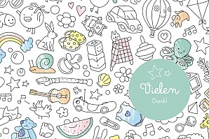 Dankeskarten mädchen zum ausmalen! by omy farben Dankeskarten mädchen zum ausmalen! by omy farben