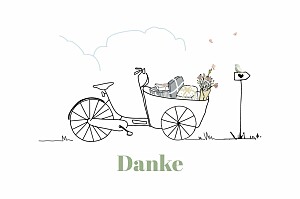 Dankeskarten familienspaziergang weiß Dankeskarten familienspaziergang weiß