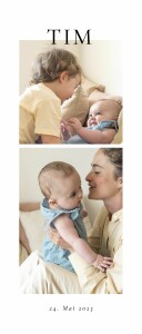 Geburtskarten Kostbare Momente (3 fotos) Weiß