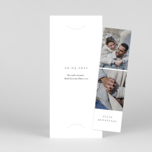 Save-the-Date Karten Bild-Hochzeit (Fotostreifen) weiß Save-the-Date Karten Bild-Hochzeit (Fotostreifen) weiß