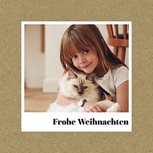 Weihnachtskarten beige kleines polaroid kraft Weihnachtskarten beige kleines polaroid kraft
