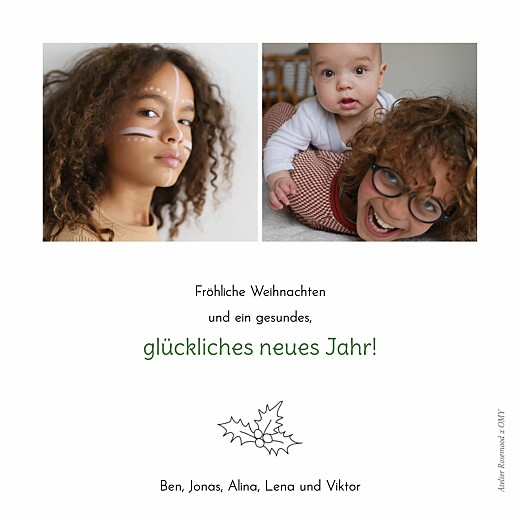 Weihnachtskarten Zum Ausmalen! by OMY Weiss - Rückseite