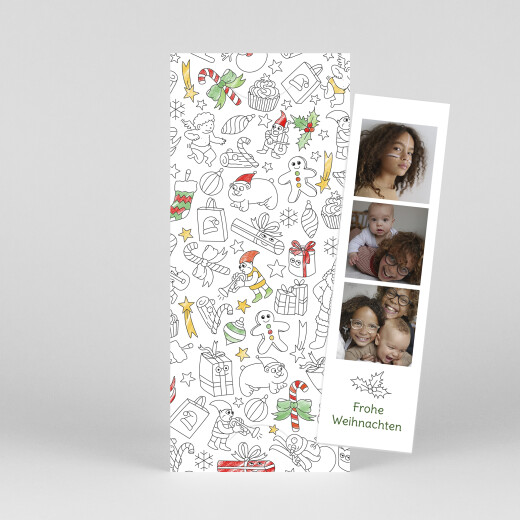 Weihnachtskarten Zum Ausmalen! by OMY (Fotostreifen) Weiss - Ansicht 1 Weihnachtskarten Zum Ausmalen! by OMY (Fotostreifen) Weiss - Ansicht 1