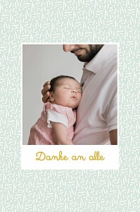 Dankeskarten modern pailettentraum (hochformat) grün Dankeskarten modern pailettentraum (hochformat) grün