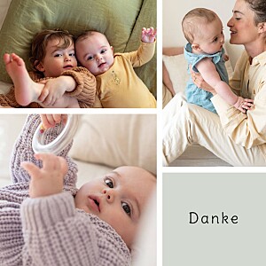 Dankeskarten mädchen erste erinnerungen grün Dankeskarten mädchen erste erinnerungen grün