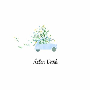 Dankeskarten hochzeit blumenrahmen (klappkarte) weiß Dankeskarten hochzeit blumenrahmen (klappkarte) weiß
