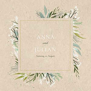 Hochzeitseinladungen floral für immer dein (klappkarte) beige Hochzeitseinladungen floral für immer dein (klappkarte) beige