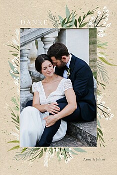 Dankeskarten hochzeit für immer dein (hoch) beige Dankeskarten hochzeit für immer dein (hoch) beige