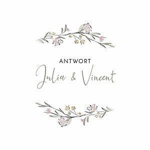 Antwortkarte hochzeit landblume weiß Antwortkarte hochzeit landblume weiß