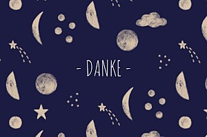 Dankeskarten kosmos mitternachtsblau Dankeskarten kosmos mitternachtsblau