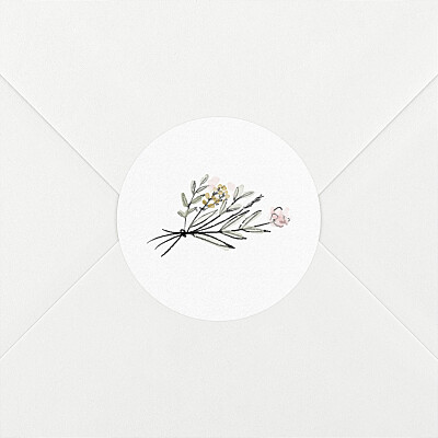 Aufkleber hochzeit landblume weiß Aufkleber hochzeit landblume weiß