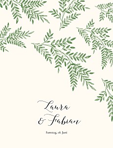 Hochzeitseinladungen fauna (hoch) grün Hochzeitseinladungen fauna (hoch) grün