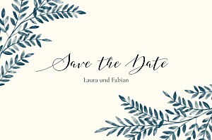 Save-the-date karten fauna blau Save-the-date karten fauna blau