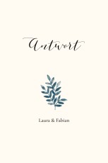 Antwortkarte Hochzeit Fauna (Hoch) Blau Antwortkarte Hochzeit Fauna (Hoch) Blau