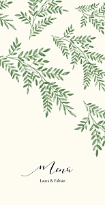 Menükarte fauna grün Menükarte fauna grün