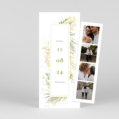 Hochzeitseinladungen weiß für immer dein (fotostreifen) weiß Hochzeitseinladungen weiß für immer dein (fotostreifen) weiß