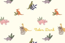 Dankeskarten Dino Beige