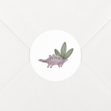 Aufkleber Geburt Dino Violett