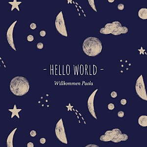 Geburtskarten kosmos (leporello) mitternachtsblau Geburtskarten kosmos (leporello) mitternachtsblau