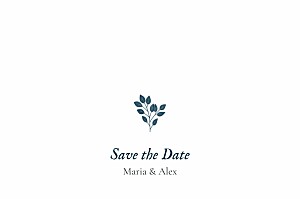 Save-the-date karten blumenornament blau Save-the-date karten blumenornament blau