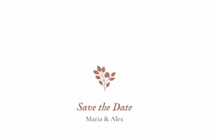 Save-the-Date Karten Blumenornament Rot