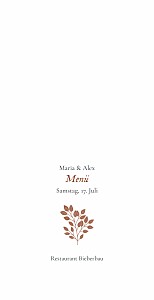 Menükarte blumenornament seine Menükarte blumenornament seine