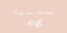 Platzkarte Taufe Liberty Blumen Rosa Platzkarte Taufe Liberty Blumen Rosa