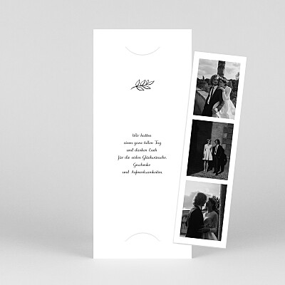 Dankeskarten hochzeit modern baumgeist (fotostreifen) weiß Dankeskarten hochzeit modern baumgeist (fotostreifen) weiß