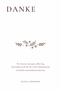 Dankeskarten hochzeit braun laure de sagazan ii (hochformat) rosenholz Dankeskarten hochzeit braun laure de sagazan ii (hochformat) rosenholz
