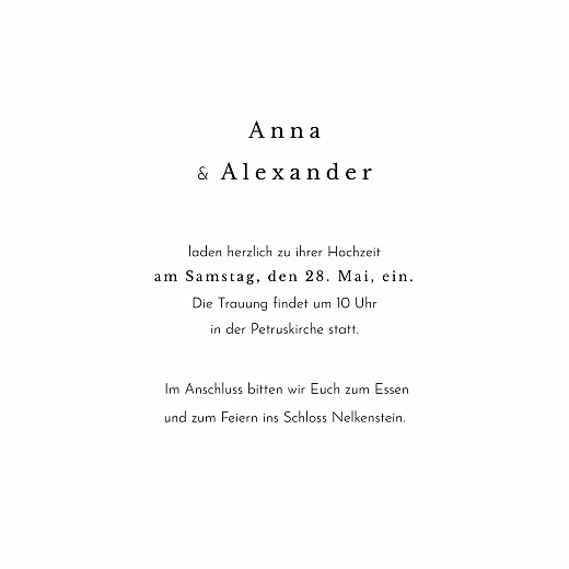 Hochzeitseinladungen Aquarellkranz (Klappkarte) Weiß - Seite 3 Hochzeitseinladungen Aquarellkranz (Klappkarte) Weiß - Seite 3