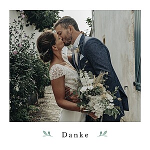Dankeskarten hochzeit weiß aquarellkranz (klappkarte) weiß Dankeskarten hochzeit weiß aquarellkranz (klappkarte) weiß