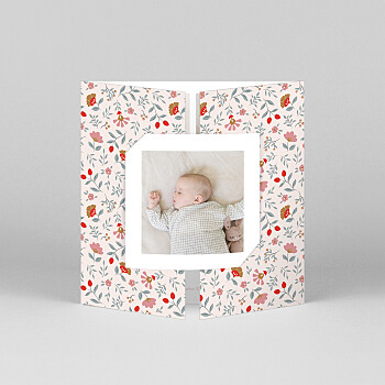 Geburtskarten flower baby (duo) rosa Geburtskarten flower baby (duo) rosa