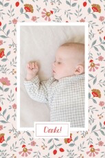 Dankeskarten Flower Baby Rosa Dankeskarten Flower Baby Rosa