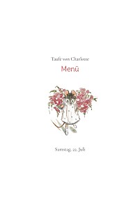Menükarten taufe ernest und célestine rosa Menükarten taufe ernest und célestine rosa
