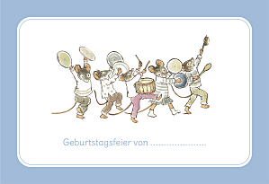 Einladungskarten kindergeburtstag blau ernest und célestine (lang) blau Einladungskarten kindergeburtstag blau ernest und célestine (lang) blau