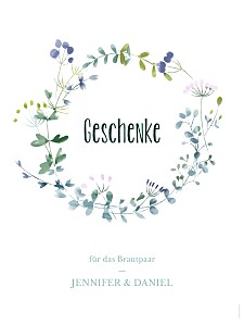 Willkommensschild hochzeit wildblumen blau Willkommensschild hochzeit wildblumen blau