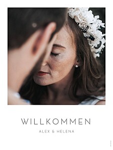 Willkommensschild hochzeit elegant foto (hoch) weiß Willkommensschild hochzeit elegant foto (hoch) weiß