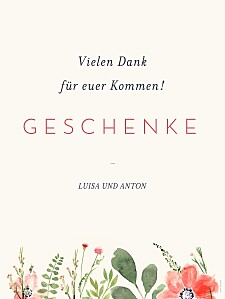 Willkommensschild hochzeit blumen aquarell beige Willkommensschild hochzeit blumen aquarell beige