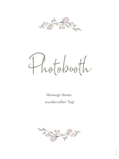 Willkommensschild Hochzeit Landblume Weiß - Vorderseite Willkommensschild Hochzeit Landblume Weiß - Vorderseite