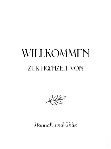 Willkommensschild Hochzeit Baumgeist Weiß - Vorderseite Willkommensschild Hochzeit Baumgeist Weiß - Vorderseite