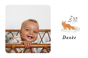 Dankeskarten jungen aquarellmärchen weiß Dankeskarten jungen aquarellmärchen weiß