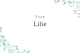 Tischkarten Hochzeit Aquarellkranz Weiß