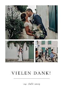 Dankeskarten hochzeit kostbare momente (4 fotos) weiß Dankeskarten hochzeit kostbare momente (4 fotos) weiß