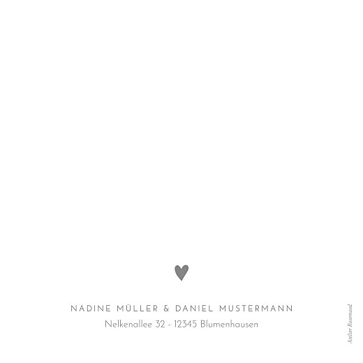 Dankeskarten Hochzeit Herzchen Klappkarte (Gold) Weiß - Seite 4