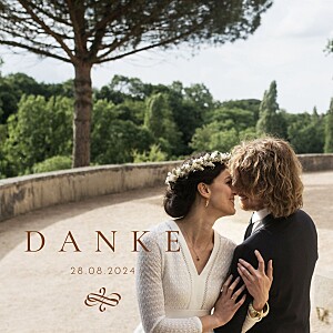 Dankeskarten hochzeit klassisch symphonie braun Dankeskarten hochzeit klassisch symphonie braun