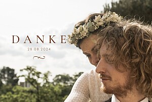 Dankeskarten hochzeit symphonie (lang) braun Dankeskarten hochzeit symphonie (lang) braun