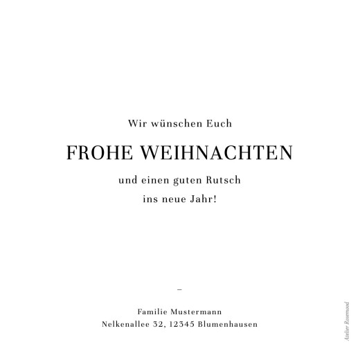 Weihnachtskarten Magazin Kraft - Rückseite Weihnachtskarten Magazin Kraft - Rückseite
