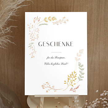Willkommensschild hochzeit sommerzweige beige Willkommensschild hochzeit sommerzweige beige