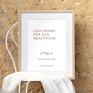 Willkommensschild Hochzeit Laure de Sagazan II Rosenholz Willkommensschild Hochzeit Laure de Sagazan II Rosenholz