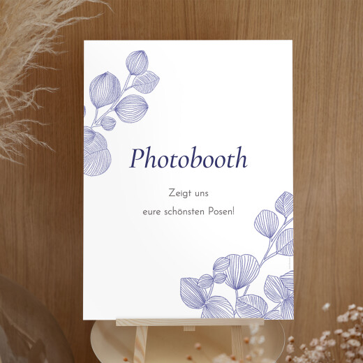 Willkommensschild Hochzeit Eukalyptuszweige Blau - Ansicht 2 Willkommensschild Hochzeit Eukalyptuszweige Blau - Ansicht 2